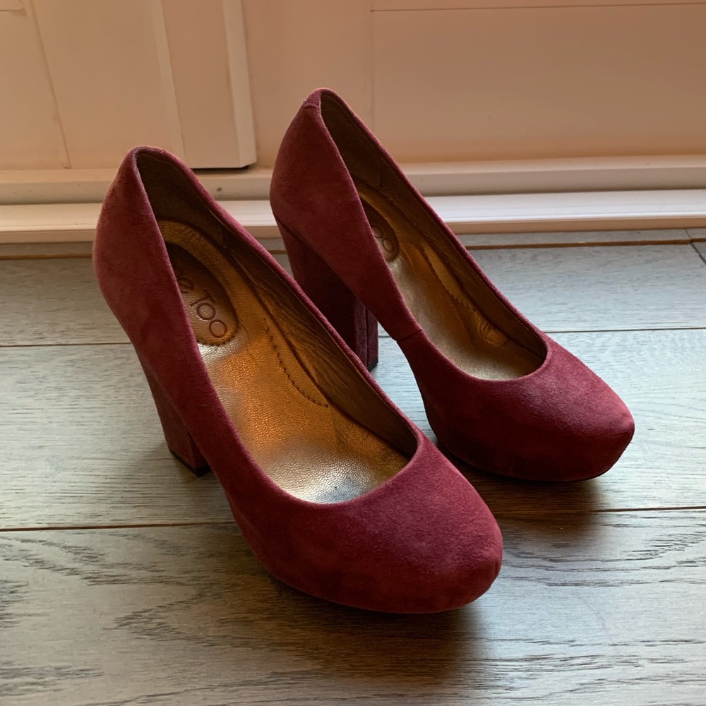 Me Too Burgundy Velvet Heel
